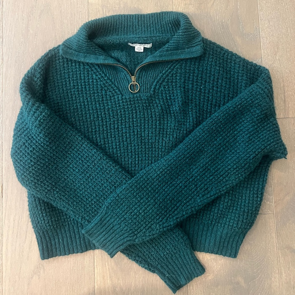 Forest green quarter zip from American Eagle